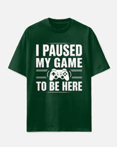 Men's Casual Fashion Game Theme Saying Gamepad Printed Big & Tall Short Sleeve T-shirt